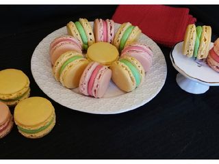 Lemon & strawberry macarons