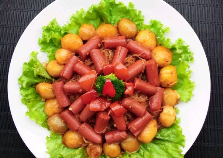 Bahan 25. Kentang Sosis Soun | Resep Membuat 25. Kentang Sosis Soun Yang Sedap