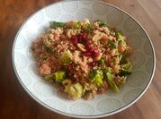 Une photo de recette salée et grenade