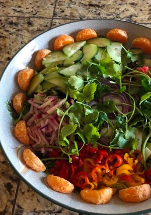A picture of Mixed Vegetable and Fruit Salad.