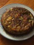 Fritata persa de poro y perejil