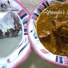 Amala and okro soup A picture of Amala and okro soup.