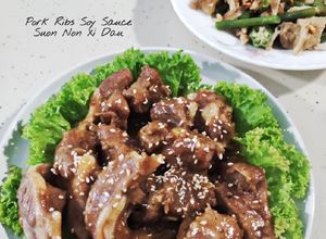 Hình của món Sườn Non Xì Dầu - ngon lắm nha/ Porb ribs soy sauce.