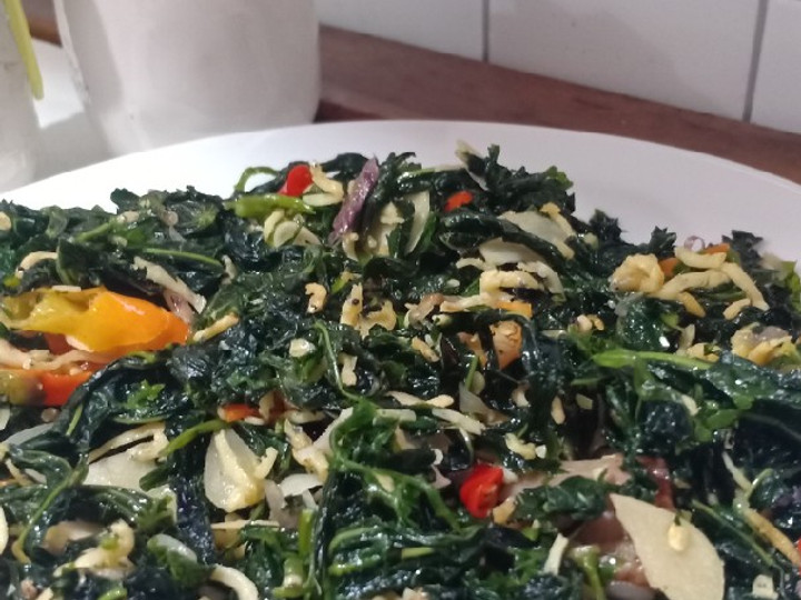 Resep Tumis Daun pepaya Jepang+Teri, Enak Banget