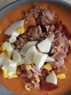 Una foto de Salmorejo ligero Thermomix