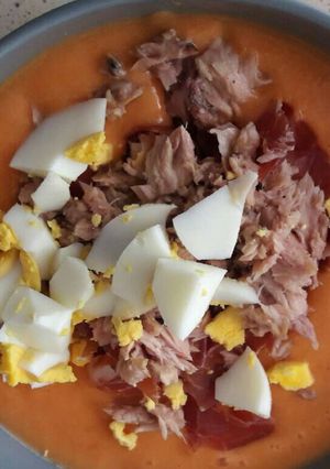 Una foto de Salmorejo ligero Thermomix