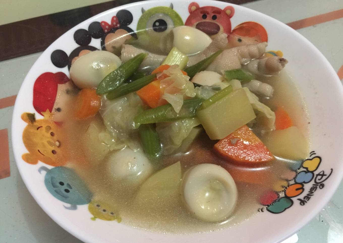 Sayur Sop Ayam Telur Puyuh