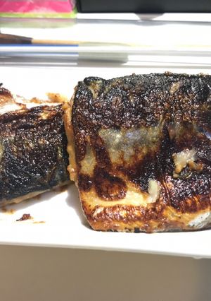 A picture of Mackerel fish in sweet Kyoto-style miso.