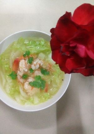 Hình của món Canh tôm cải thảo.
