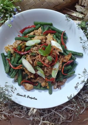 Foto resep Cah Kacang Panjang Ayam Ala Chinese Food