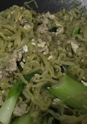 รูปของ ผัดบะหมี่ผักหมูสับ