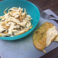 A picture of Seitan (gluten meat).