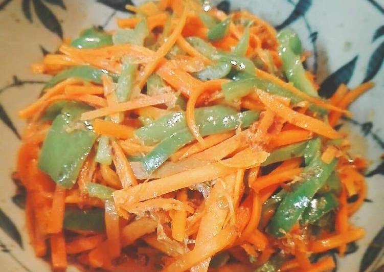 Japanese carrot and paprika salad - Kinpira