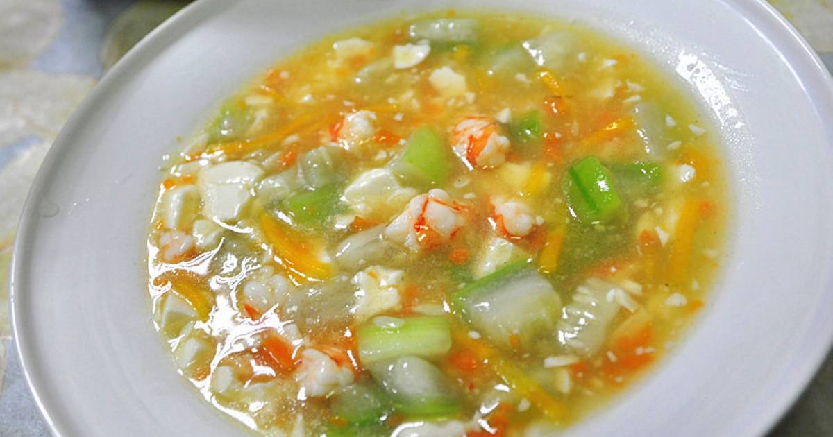 鲜虾豆腐丝瓜煲食谱与作法by qq厨房- cookpad