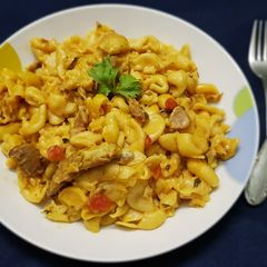 A picture of Mutton Macaroni.