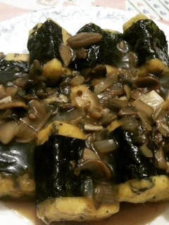 Foto resep Tahu Seaweed Saus Jamur