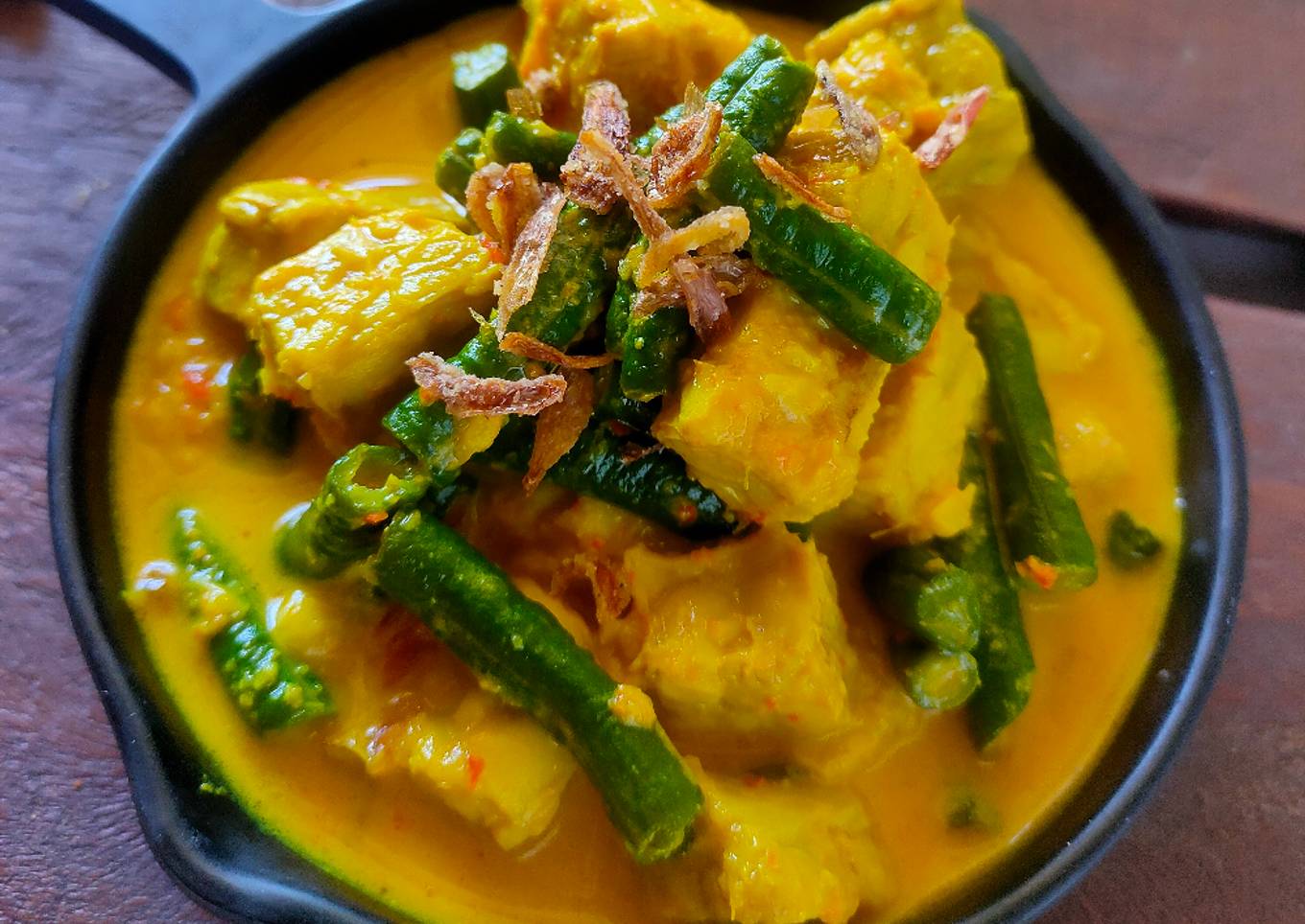 Sayur Santan Kacang Panjang, Tempe