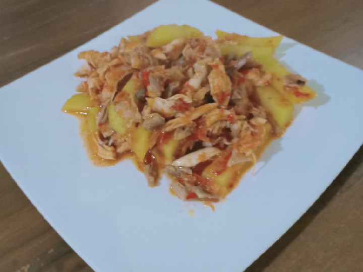 Resep Ayam suwir + kentang bumbu rica-rica Menu Enak Dan Mudah Dibuat