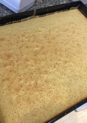 Una foto de Bizcochuelo receta original rectángular