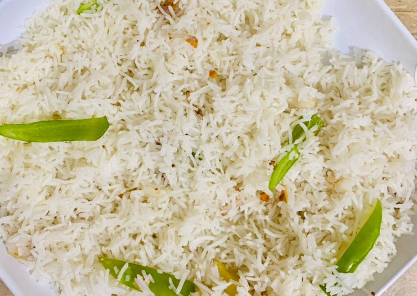 Ginger Garlic Rice - we can serve with any kind of curry and gravy