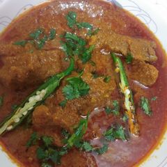 A picture of Uttar Pradesh style bhuna gosht.