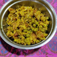 A picture of Cabbage gajar mix sabzi.