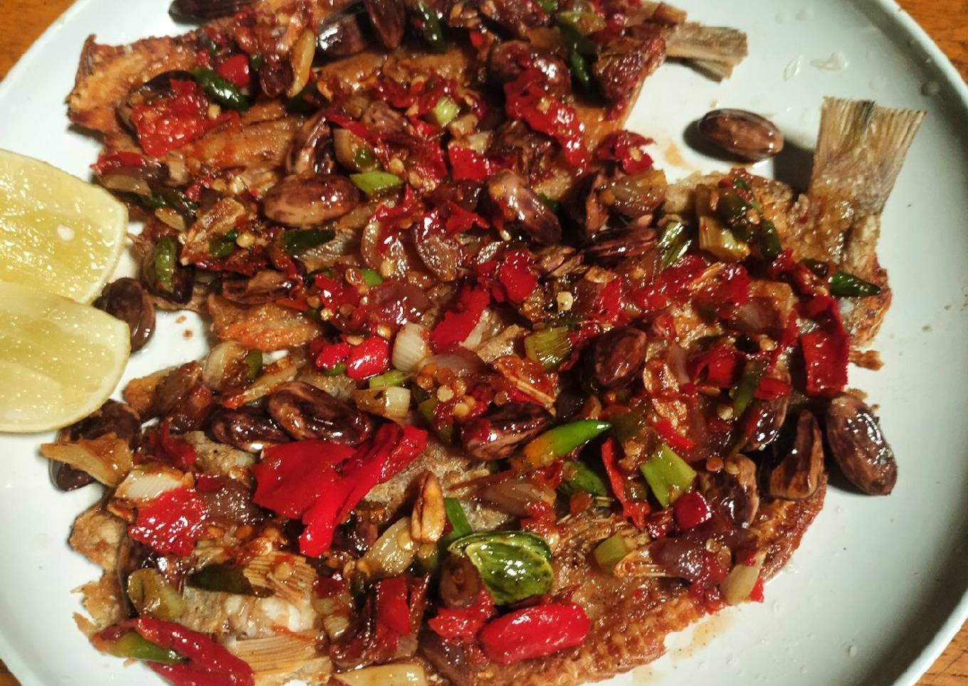 Ikan asin sambal Pete #Dapur Fitri