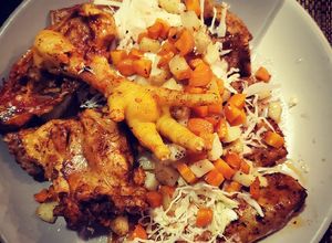 Una foto de Enchiladas placeras con cecina/pollo