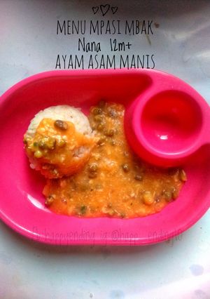 Foto resep Ayam asam manis(Mpasi mbak Nana 13m+)