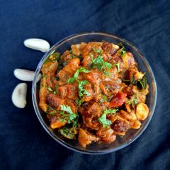 A picture of Jackfruit seed masala curry.