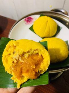 Hình của món Bánh bao bí đỏ.