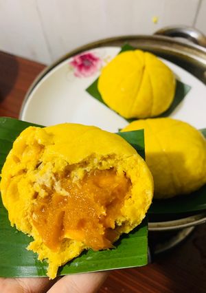 Hình của món Bánh bao bí đỏ.