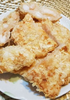 氣炸鍋-宏裕行冷凍花枝蝦排 的食譜成品照片