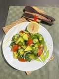 Mexican Avocado tomato salad ala fe