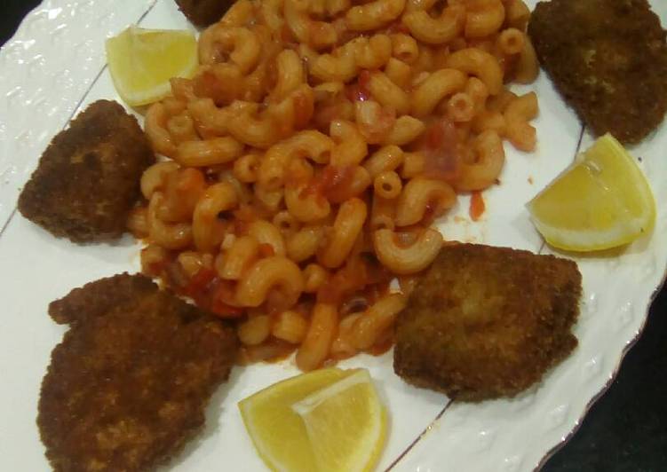 Recipe of Quick Pasta and fish fillet