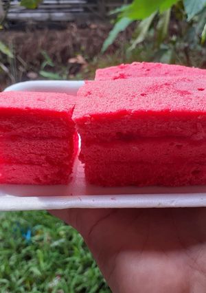 Foto resep 13. Bolu Lapis Kukus Strawberry