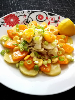 Una foto de Ensalada de bacalao y verduras cocidas