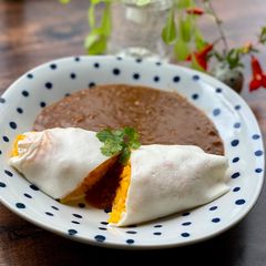 A picture of Japanese White Omurice.