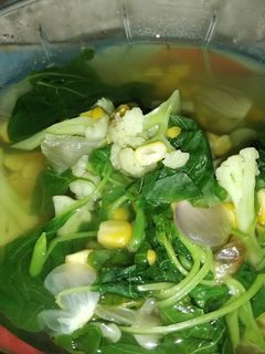 Foto resep Sayur bening bayam jagung brokoli