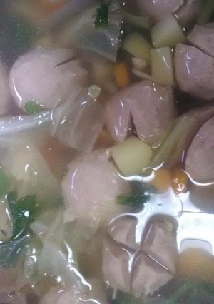 Foto resep Sayur sop bakso rasa super