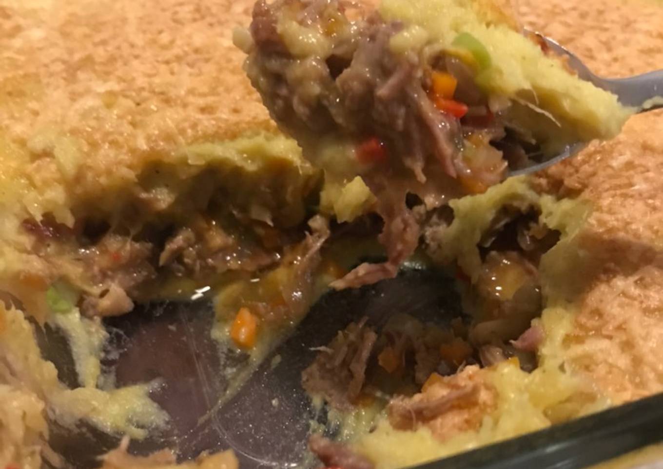 Pastel de batata con bondiola desmenuzada 🍠✨