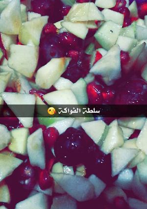 صورة لوصفة سلطة الفواكة 🍌🍎🍇🍍🍓🍒🍑🍐🍉🍏🍊
