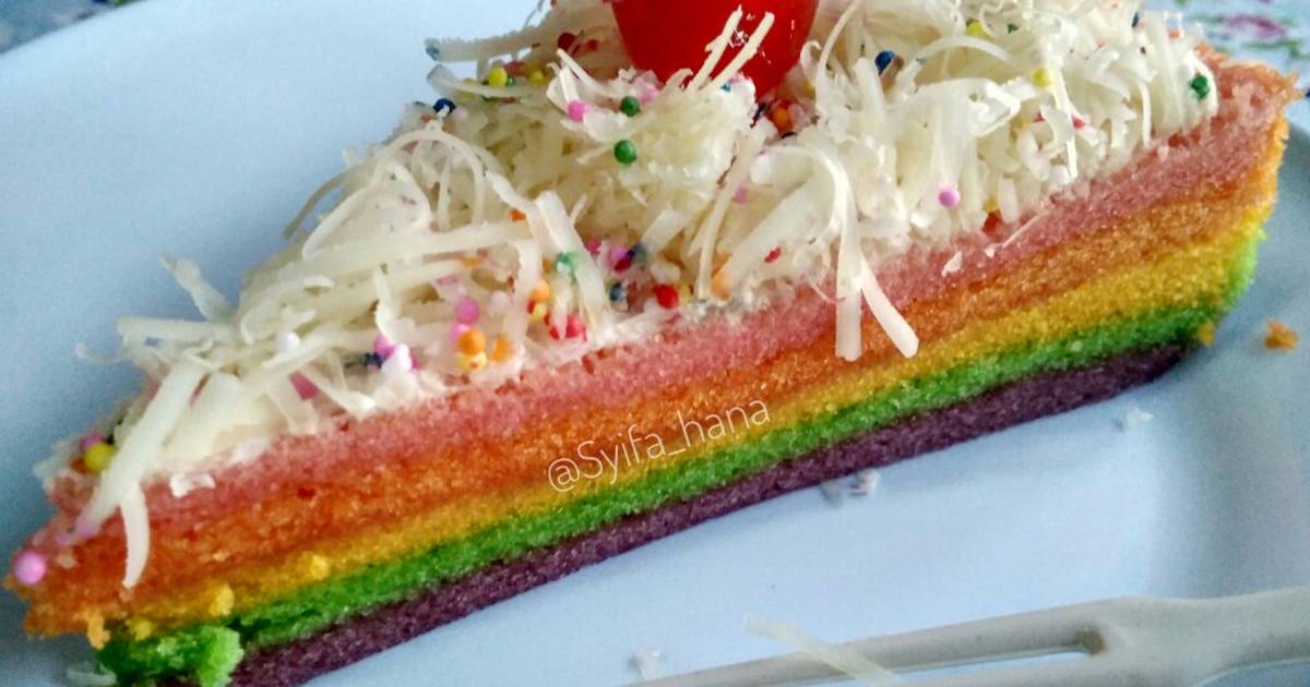  Resep  Rainbow cake  kukus Ny  Liem  oleh Mama Syifa Hana 