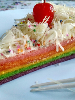 Foto resep Rainbow cake kukus Ny. Liem
