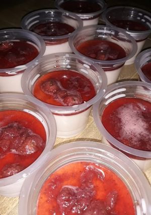 Foto resep Panacotta Strawbery Fiber Creme