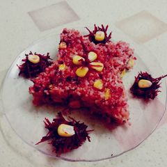 A picture of Corn Beetroot Rice.