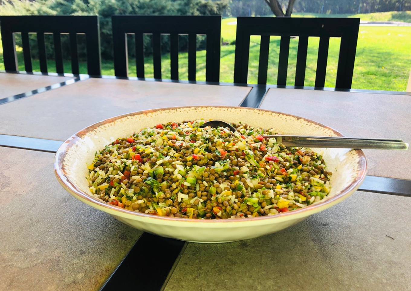 Ensalada de lentejas baby