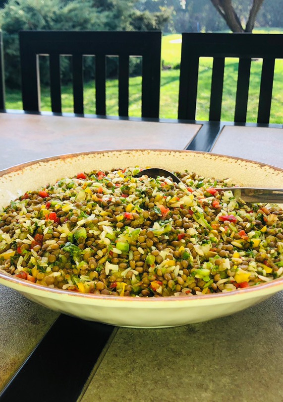 Una foto de Ensalada de lentejas baby