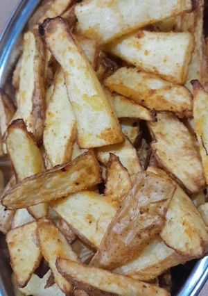Una foto de Papas bravas en freidora de aire