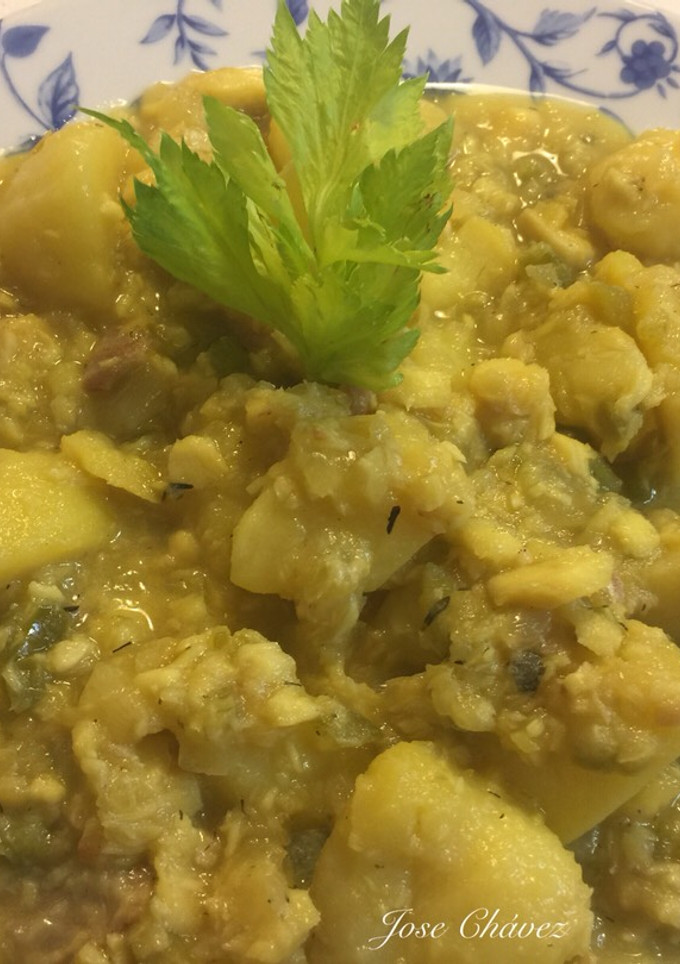 Una foto de Migas de Bacalao con papas